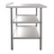 Emma and Oliver NSF Certified Stainless Steel 18 Gauge Work Table with 1.5" Backsplash and 2 Undershelves